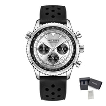 MEGIR Luxury Men Watches Fashion Silicone Band Quartz Military Wristwatch Waterproof Big Dial Male Sport Chronograph with Date Clock 2236