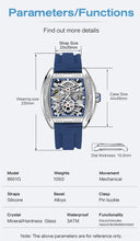 MEGIR Original Luxury Sport Watch for Men Silicone Band Automatic Mechanical Movement WristWatches Luminous Clock Reloj Hombre 8601