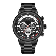 MEGIR Luxury Men Watches Stainless Steel Quartz Wristwatches Fashion Men Business Watch Clock Male Chronograph Relogio Masculino
