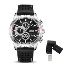 MEGIR Men Watch Silicone Strap Quartz Chronograph Wristwatch Fashion Men's Sport Watches Waterproof Calendar Reloj Hombre 2101