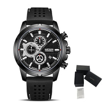 MEGIR Men Watch Silicone Strap Quartz Chronograph Wristwatch Fashion Men's Sport Watches Waterproof Calendar Reloj Hombre 2101