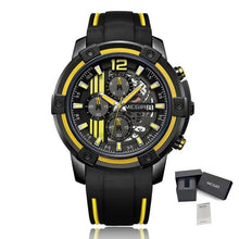 MEGIR Chronograph Mens Sport Watches with Silicone Band Big Dial Military Quartz Watch Men Clock Relogio Masculino Reloj Hombre