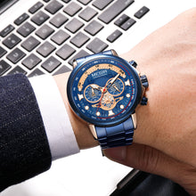 MEGIR Luxury Men Watches Stainless Steel Quartz Wristwatches Fashion Men Business Watch Clock Male Chronograph Relogio Masculino