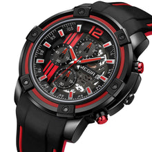 MEGIR Chronograph Mens Sport Watches with Silicone Band Big Dial Military Quartz Watch Men Clock Relogio Masculino Reloj Hombre