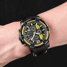 MEGIR Chronograph Mens Sport Watches with Silicone Band Big Dial Military Quartz Watch Men Clock Relogio Masculino Reloj Hombre