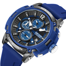 MEGIR Fashion Military Watch for Men Silicone Strap Sport Quartz Chronograph Waterproof Male Clock Wristwatch Reloj Hombre 2208