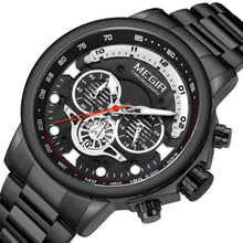 MEGIR Luxury Men Watches Stainless Steel Quartz Wristwatches Fashion Men Business Watch Clock Male Chronograph Relogio Masculino