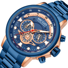 MEGIR Luxury Men Watches Stainless Steel Quartz Wristwatches Fashion Men Business Watch Clock Male Chronograph Relogio Masculino