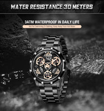 RUIMAS Quartz Watches Men's Business Wristwatch Waterproof Male Clock Chronograph Stainless Steel Casual Watch reloj hombre 331