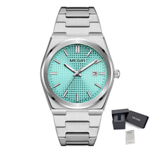 MEGIR Luxury Business Watches for Men Stainless Steel Strap Waterproof Calendar Male Quartz Wristwatch Clock Reloj Hombre 1086