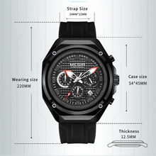 MEGIR Brand Men Quartz Watch Luxury Sport Wristwatches Waterproof Luminous 24 Hours Chronograph Clock Date Reloj Hombre 8118