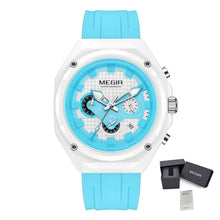 MEGIR Brand Men Quartz Watch Luxury Sport Wristwatches Waterproof Luminous 24 Hours Chronograph Clock Date Reloj Hombre 8118