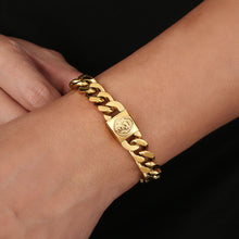 Cuban Link Curb Chain for Men 18K Gold Filled Lion Necklace Boy Newest 12mm