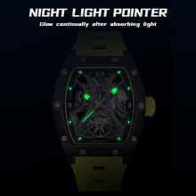 MEGIR Skeleton Dial Men Watches Luxury Automatic Mechanical Sport Watch Stainless Steel Case Man Wristwatch Clock Reloj Hombre 2245