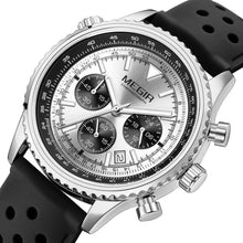 MEGIR Luxury Men Watches Fashion Silicone Band Quartz Military Wristwatch Waterproof Big Dial Male Sport Chronograph with Date Clock 2236