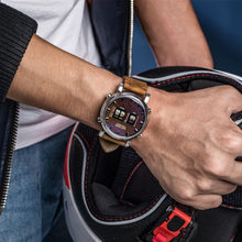 MEGIR Roller Pointer Watches for Men Fashion Luxury Military Sport Watch Leather Strap Quartz Wristwatch Clock Relogio Mascilino 2137