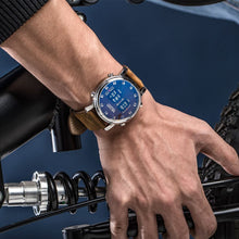 MEGIR Roller Pointer Watches for Men Fashion Luxury Military Sport Watch Leather Strap Quartz Wristwatch Clock Relogio Mascilino 2137