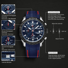 MEGIR Fashion Men's Sport Watches Silicone Strap Military Quartz Wristwatch Clock Waterproof Male Chronograph Montre Homme 2055