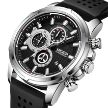 MEGIR Men Watch Silicone Strap Quartz Chronograph Wristwatch Fashion Men's Sport Watches Waterproof Calendar Reloj Hombre 2101