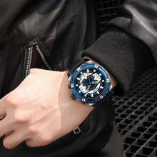 MEGIR Luxury Men Casual Sport Watch Leather Strap Quartz Wristwatch Waterproof Calendar Man Chronograph Clock Montre Homme 2118