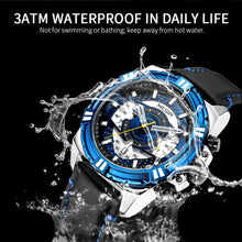 MEGIR Luxury Men Casual Sport Watch Leather Strap Quartz Wristwatch Waterproof Calendar Man Chronograph Clock Montre Homme 2118