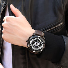 MEGIR Luxury Men Casual Sport Watch Leather Strap Quartz Wristwatch Waterproof Calendar Man Chronograph Clock Montre Homme 2118