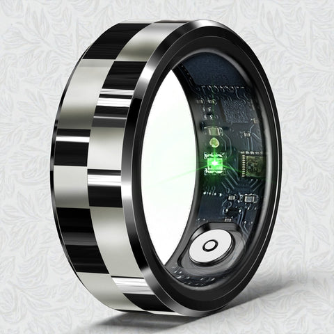 Black Fitness Tracker Sleep Monitoring Heart Rate Health Management